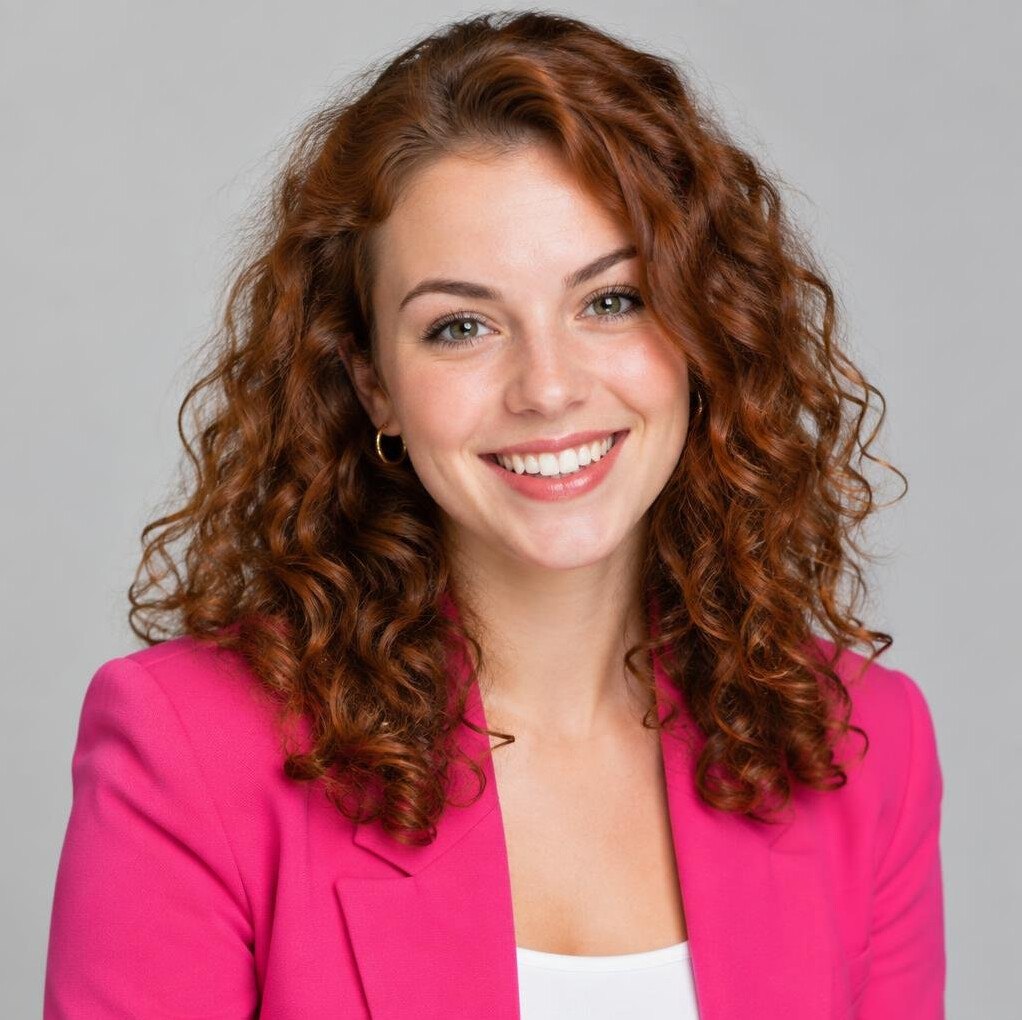 Young Czech woman course graduate portrait