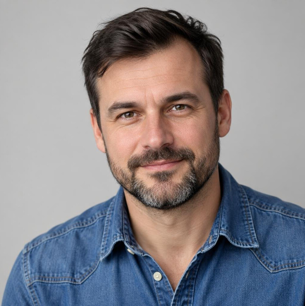 Czech male documentary reporter portrait